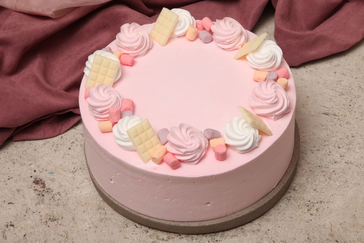 Торт «Элитный» розовый  0,89 кг